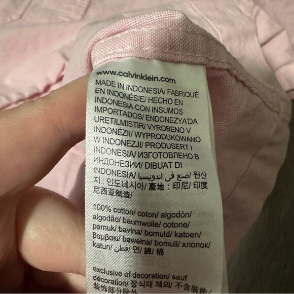 Calvin Klein Men's Light Pink Short Sleeve Button Down Shirt Size XL - Picture 6 of 8